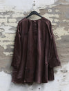 Mutedance 25 Autumn and Winter Round Neck Long Sleeve Loose Top Shirt Flower Dye MD-MD25FW131-purple (MD25FW128)